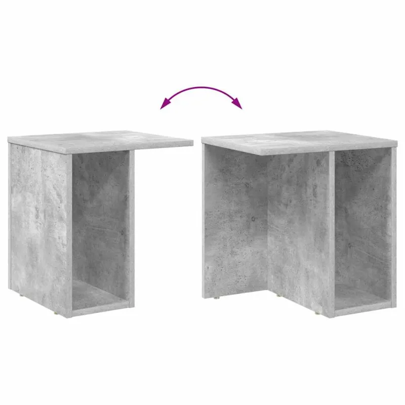 Žurnalinis staliukas 2 pcs Betono pilka 37 x 32 x 40 cm