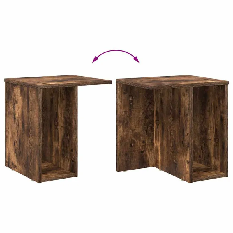 Žurnalinis staliukas 2 pcs Rūkyta ąžuolas 37 x 32 x 40 cm