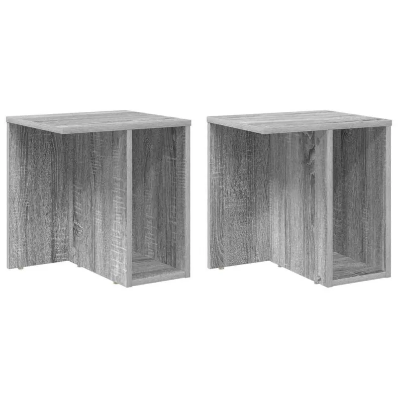Žurnalinis staliukas 2 pcs Pilkas Sonoma 37 x 32 x 40 cm