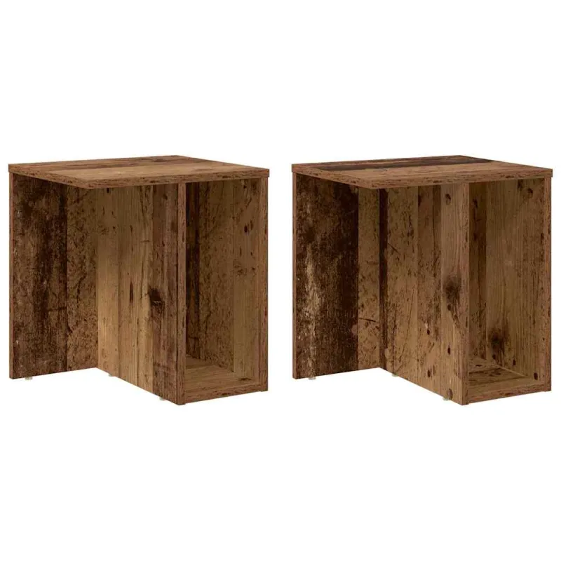 Žurnalinis staliukas 2 pcs Senas medis 37 x 32 x 40 cm