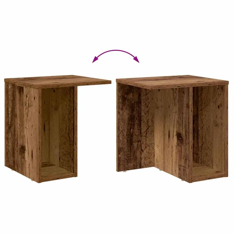 Žurnalinis staliukas 2 pcs Senas medis 37 x 32 x 40 cm