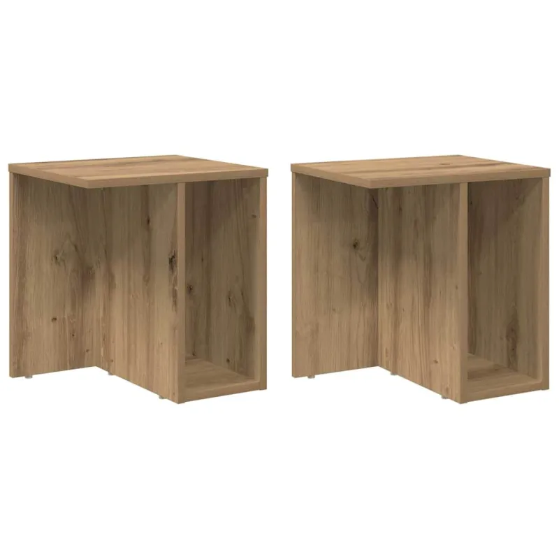 Žurnalinis staliukas 2 pcs Amatininkų ąžuolas 37 x 32 x 40 cm