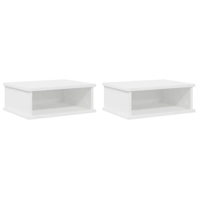 Naktinis staliukas 2 pcs Balta 40 x 31 x 15 cm Apdirbta mediena