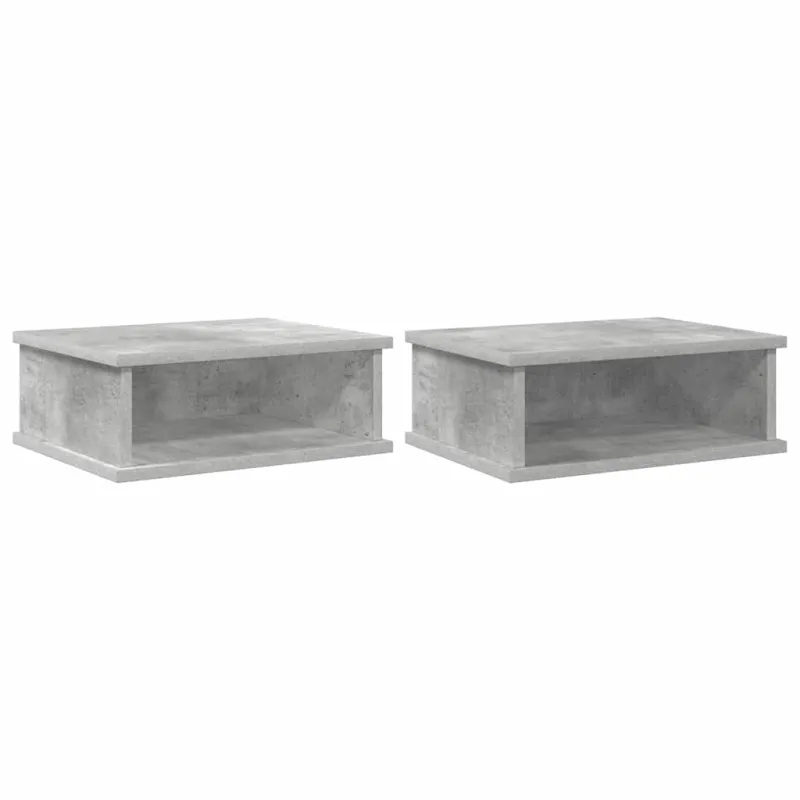 Naktinis staliukas 2 pcs Betono pilka 40 x 31 x 15 cm