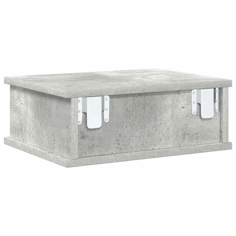 Naktinis staliukas 2 pcs Betono pilka 40 x 31 x 15 cm