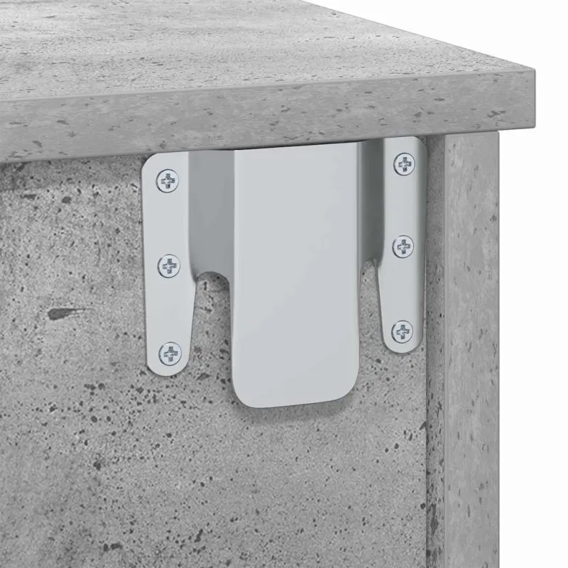 Naktinis staliukas 2 pcs Betono pilka 40 x 31 x 15 cm