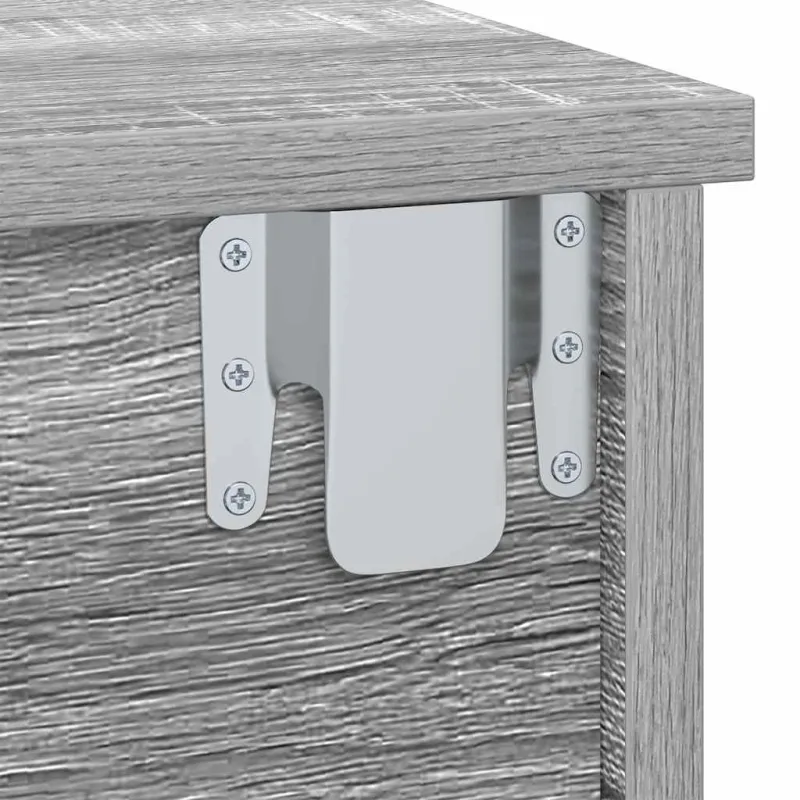 Naktinis staliukas 2 pcs Pilkas Sonoma 40 x 31 x 15 cm
