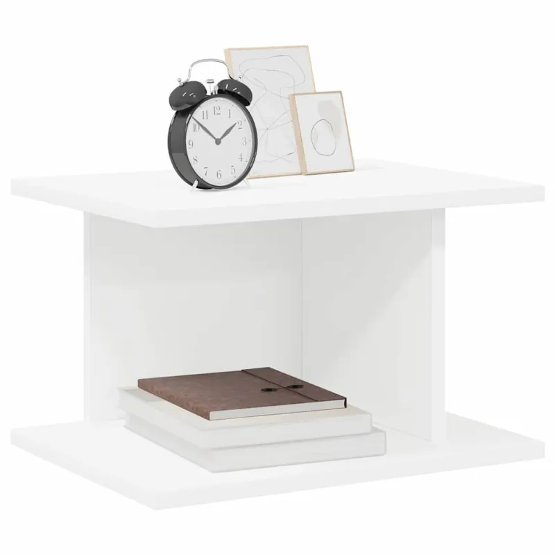 Naktinis staliukas 2 pcs Balta 40 x 30 x 25 cm Apdirbta mediena