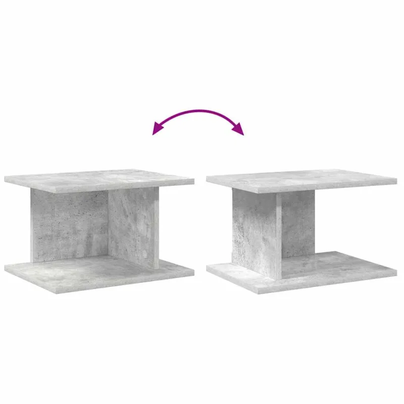 Naktinis staliukas 2 pcs Betono pilka 40 x 30 x 25 cm