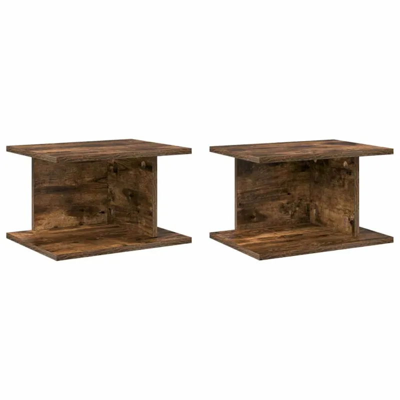 Naktinis staliukas 2 pcs Rūkyta ąžuolas 40 x 30 x 25 cm