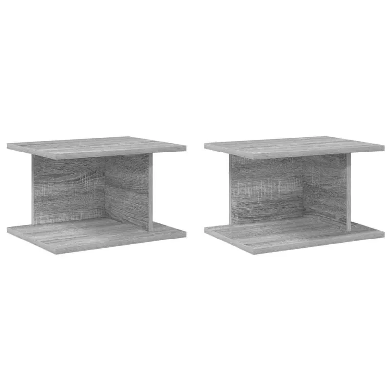 Naktinis staliukas 2 pcs Pilkas Sonoma 40 x 30 x 25 cm