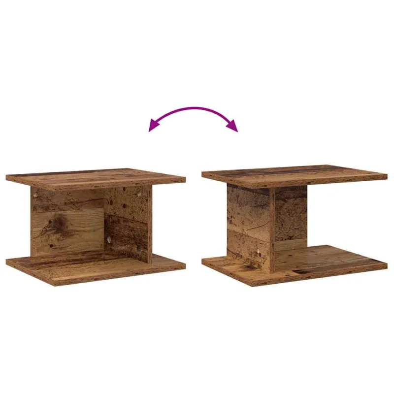 Naktinis staliukas 2 pcs Senas medis 40 x 30 x 25 cm