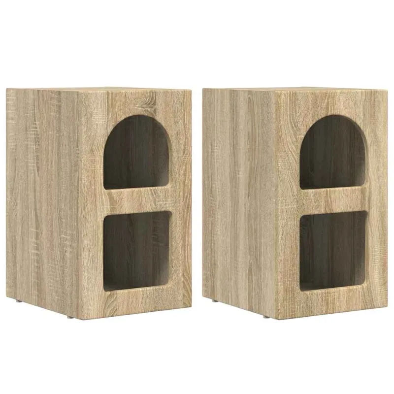 Naktinis staliukas 2 pcs Sonoma ąžuolas 29,5 x 33,5 x 50 cm