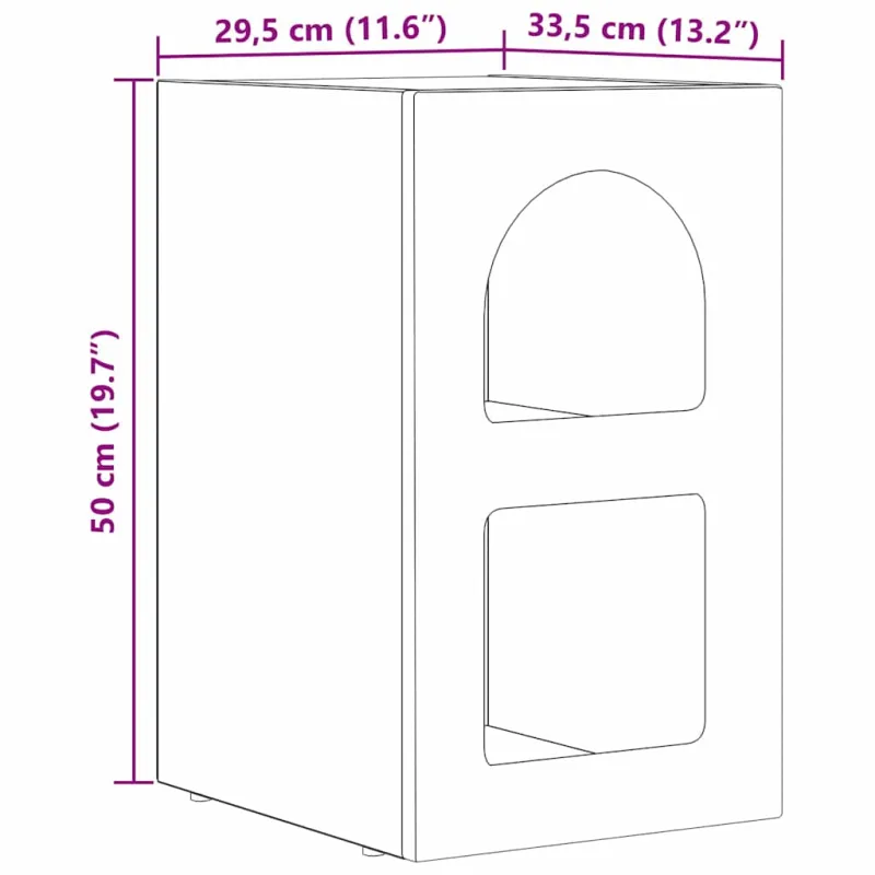 Naktinis staliukas 2 pcs Sonoma ąžuolas 29,5 x 33,5 x 50 cm