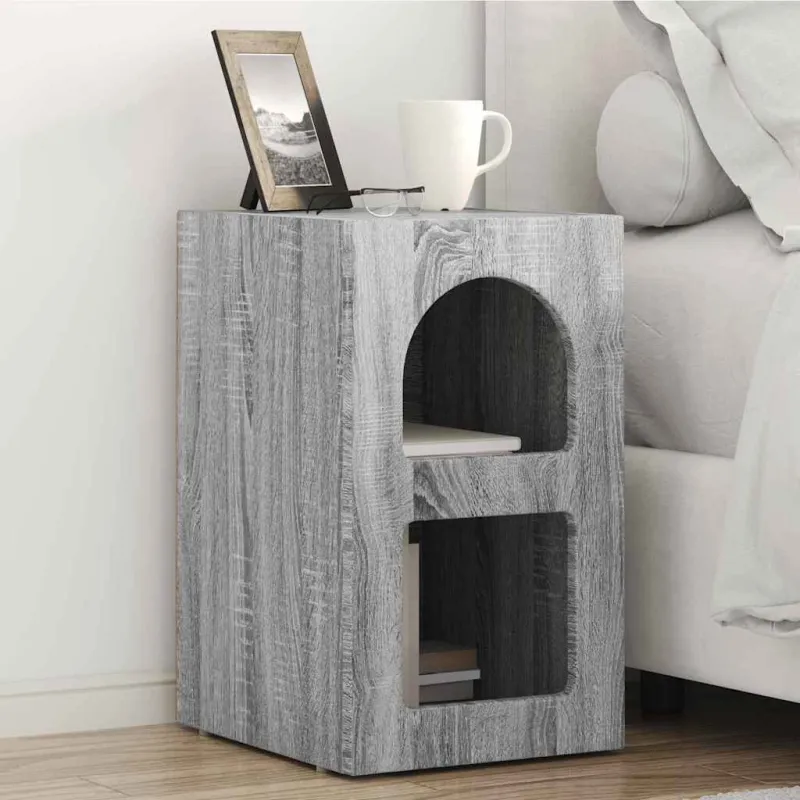 Naktinis staliukas 2 pcs Pilkas Sonoma 29,5 x 33,5 x 50 cm