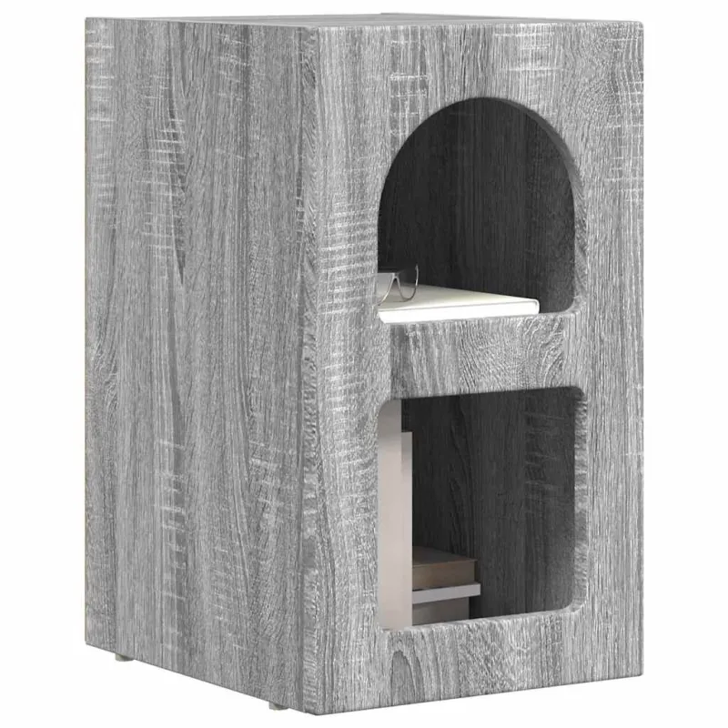 Naktinis staliukas 2 pcs Pilkas Sonoma 29,5 x 33,5 x 50 cm