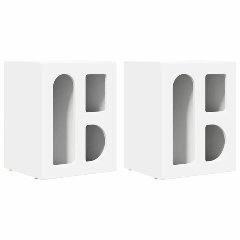 Naktinis staliukas 2 pcs Balta 40 x 35 x 50 cm Apdirbta mediena