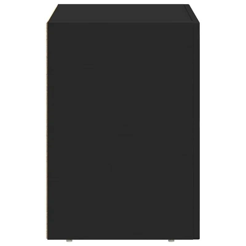 Naktinis staliukas 2 pcs Juoda 40 x 35 x 50 cm Apdirbta mediena