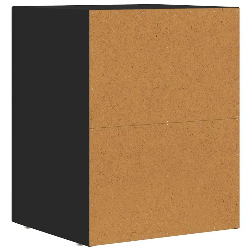 Naktinis staliukas 2 pcs Juoda 40 x 35 x 50 cm Apdirbta mediena