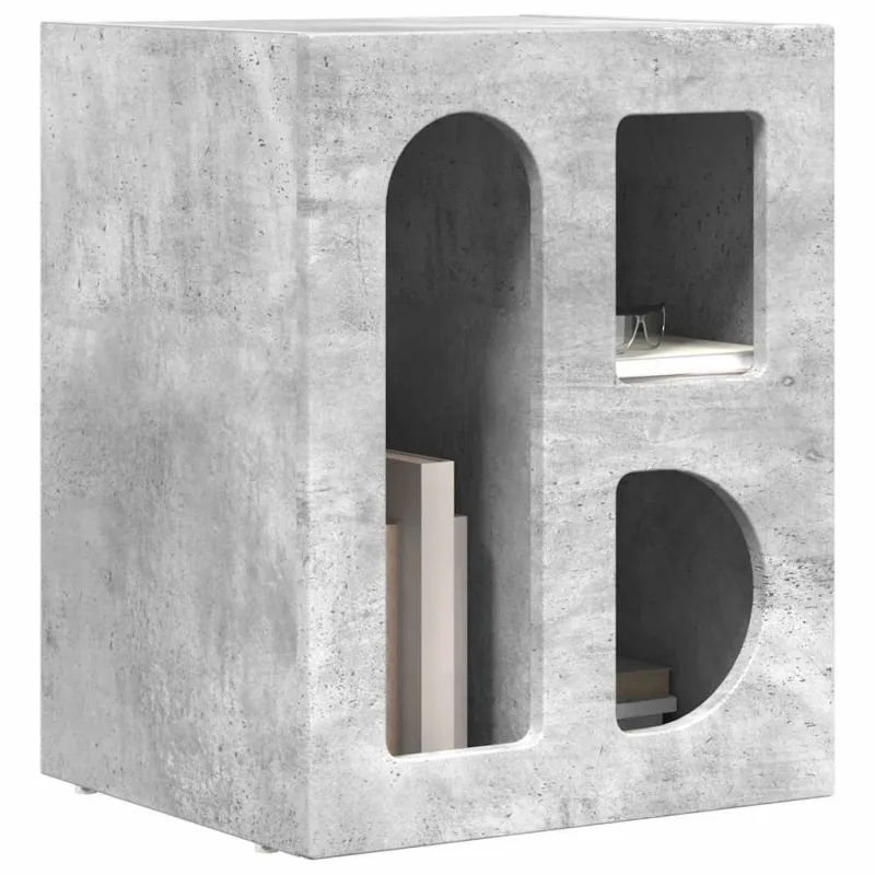 Naktinis staliukas 2 pcs Betono pilka 40 x 35 x 50 cm
