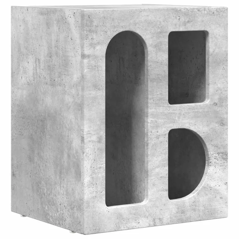 Naktinis staliukas 2 pcs Betono pilka 40 x 35 x 50 cm