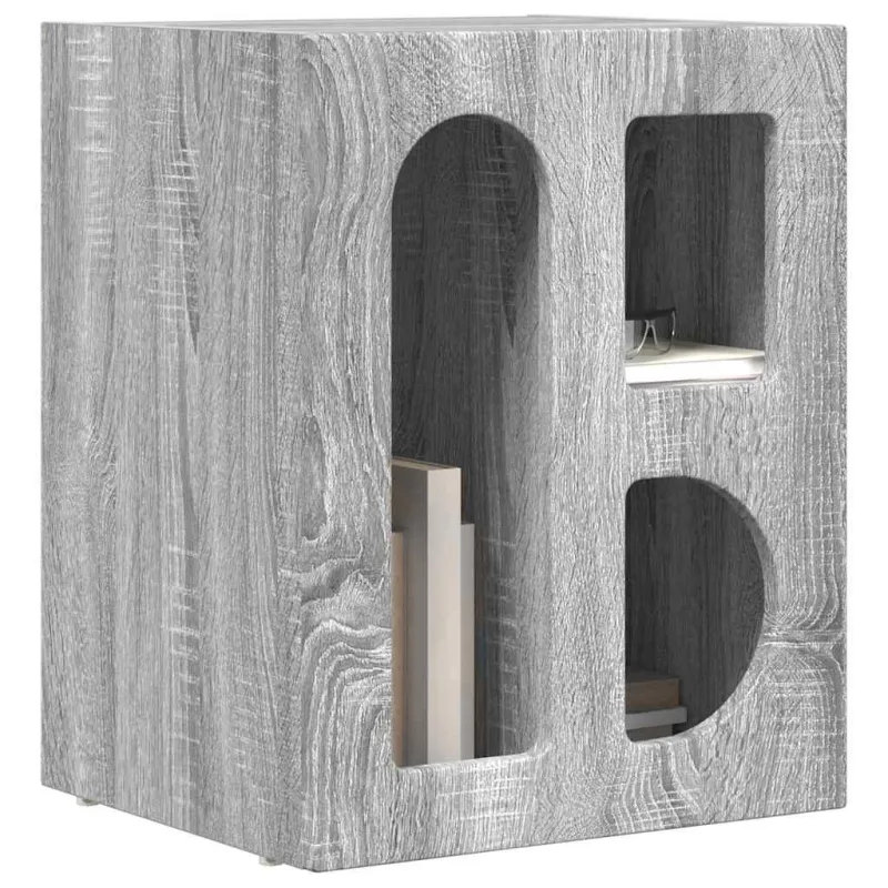Naktinis staliukas 2 pcs Pilkas Sonoma 40 x 35 x 50 cm
