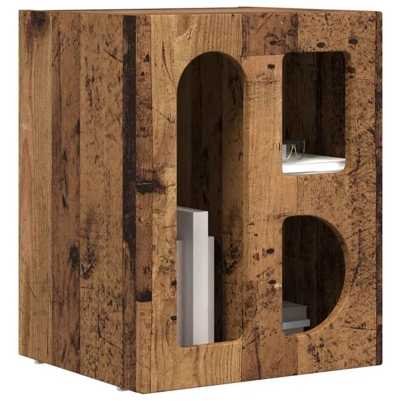 Naktinis staliukas 2 pcs Senas medis 40 x 35 x 50 cm