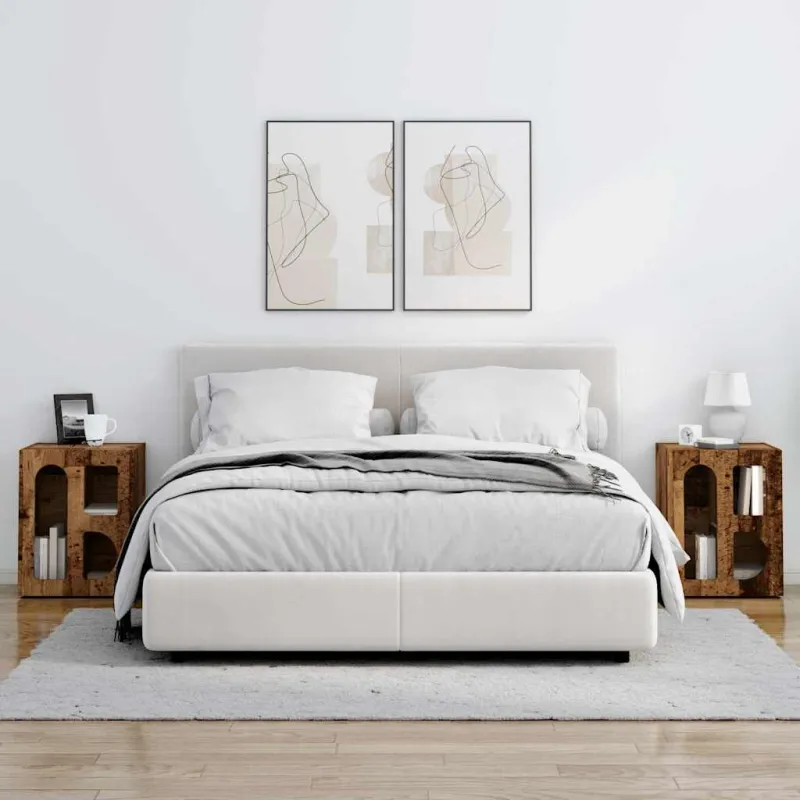 Naktinis staliukas 2 pcs Senas medis 40 x 35 x 50 cm