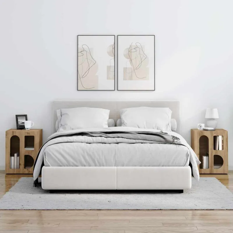 Naktinis staliukas 2 pcs Amatininkų ąžuolas 40 x 35 x 50 cm