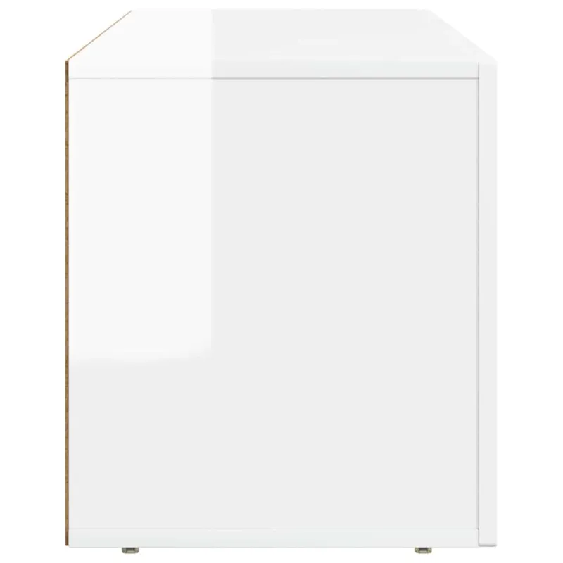 Televizoriaus spintelė Aukštai blizganti balta 100 x 35 x 40 cm