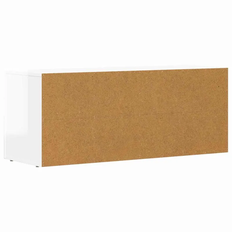 Televizoriaus spintelė Aukštai blizganti balta 100 x 35 x 40 cm