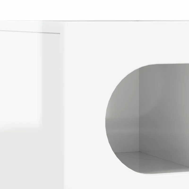 Televizoriaus spintelė Aukštai blizganti balta 100 x 35 x 40 cm