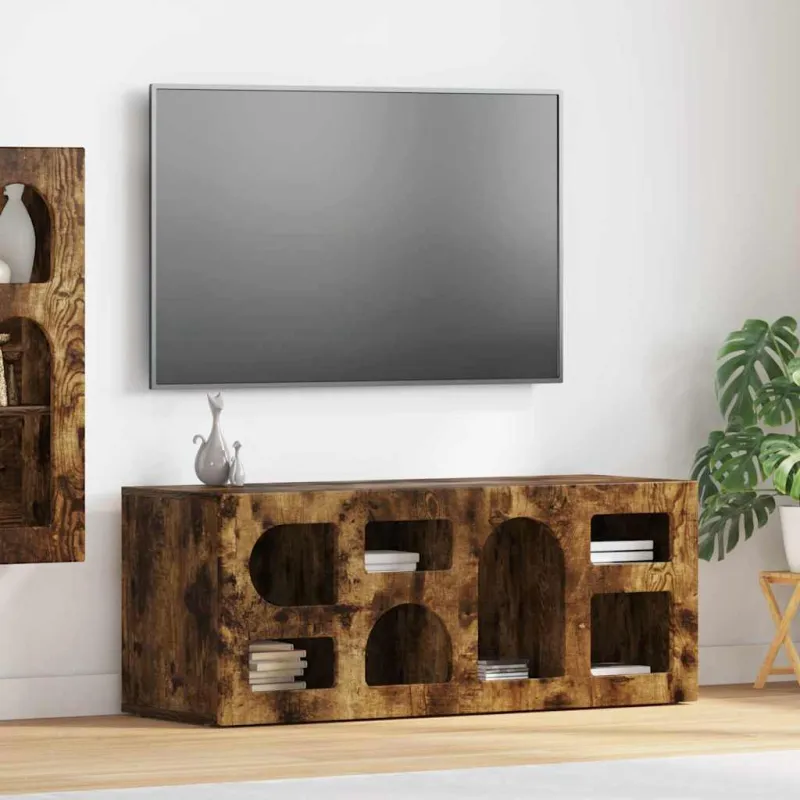 Televizoriaus spintelė Rūkyta ąžuolas 100 x 35 x 40 cm