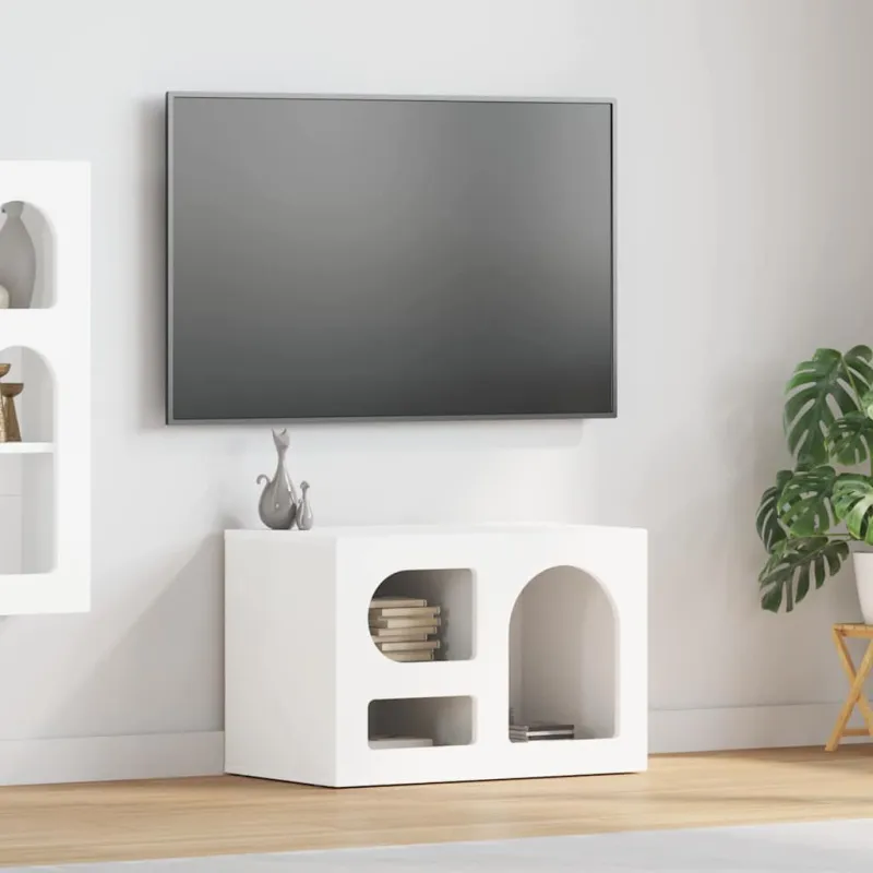 Televizoriaus spintelė Balta 60 x 35 x 40 cm Apdirbta mediena
