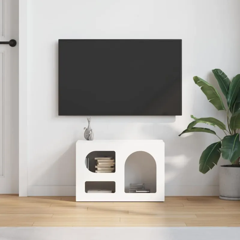 Televizoriaus spintelė Balta 60 x 35 x 40 cm Apdirbta mediena