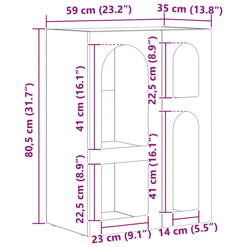 Kabalas Senas medis 59 x 35 x 80.5 cm Apdirbta mediena