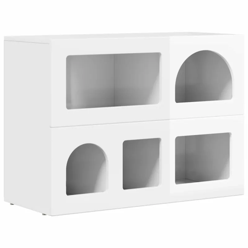 Kabalas Aukštai blizganti balta 80.5 x 35 x 59 cm