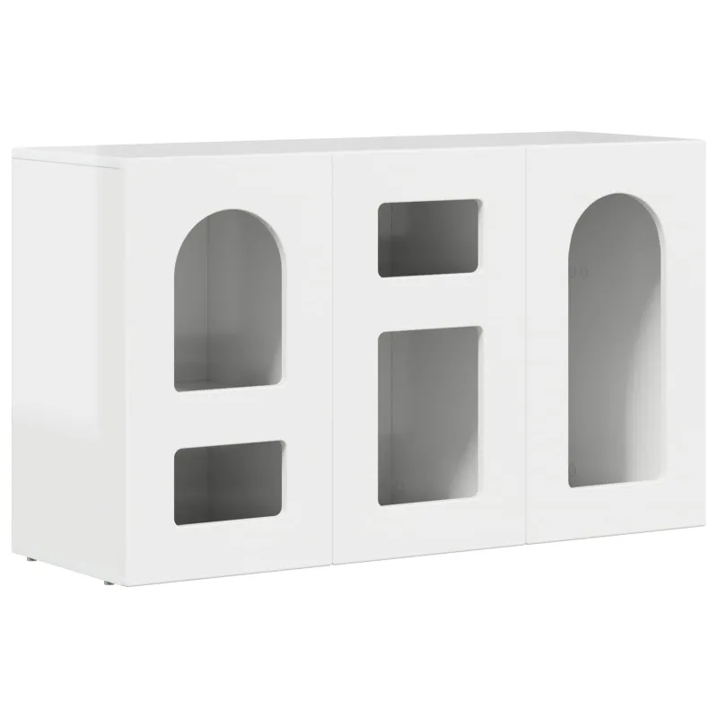 Kabalas Aukštai blizganti balta 100 x 35 x 59 cm