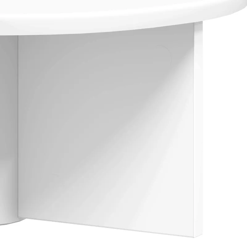 Sieninė lentyna 2 pcs Balta 38 x 19 x 19 cm Apdirbta mediena