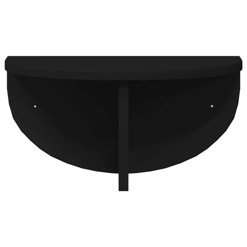 Sieninė lentyna 2 pcs Juoda 38 x 19 x 19 cm Apdirbta mediena