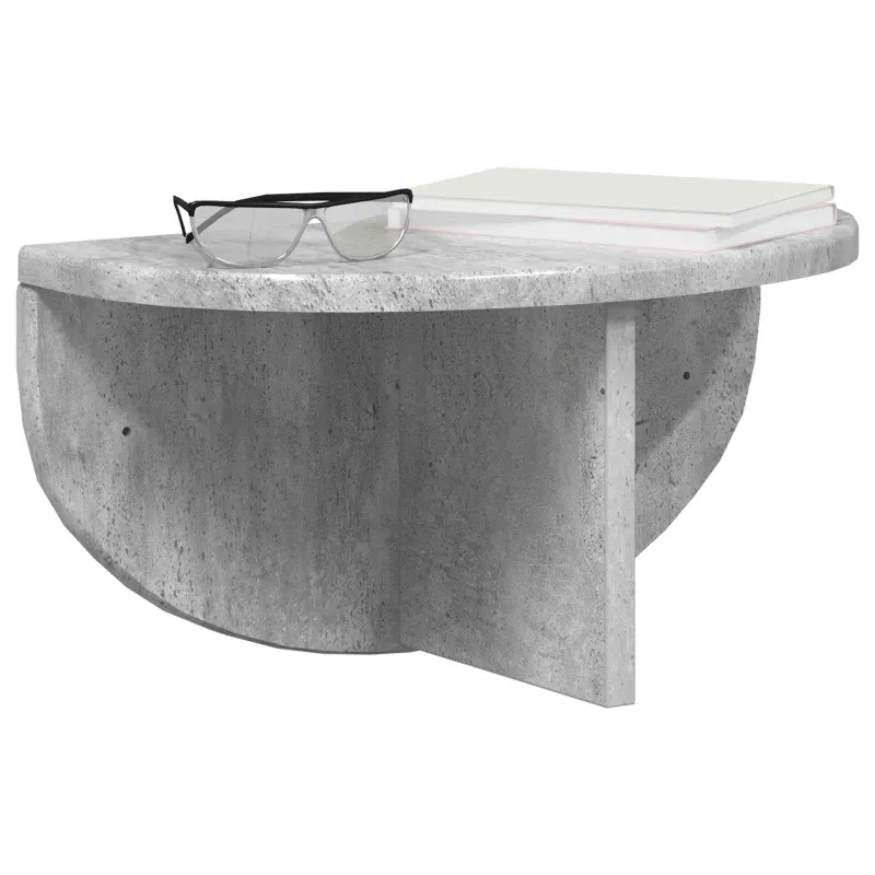 Sieninė lentyna Betono pilka 38 x 19 x 19 cm Apdirbta mediena