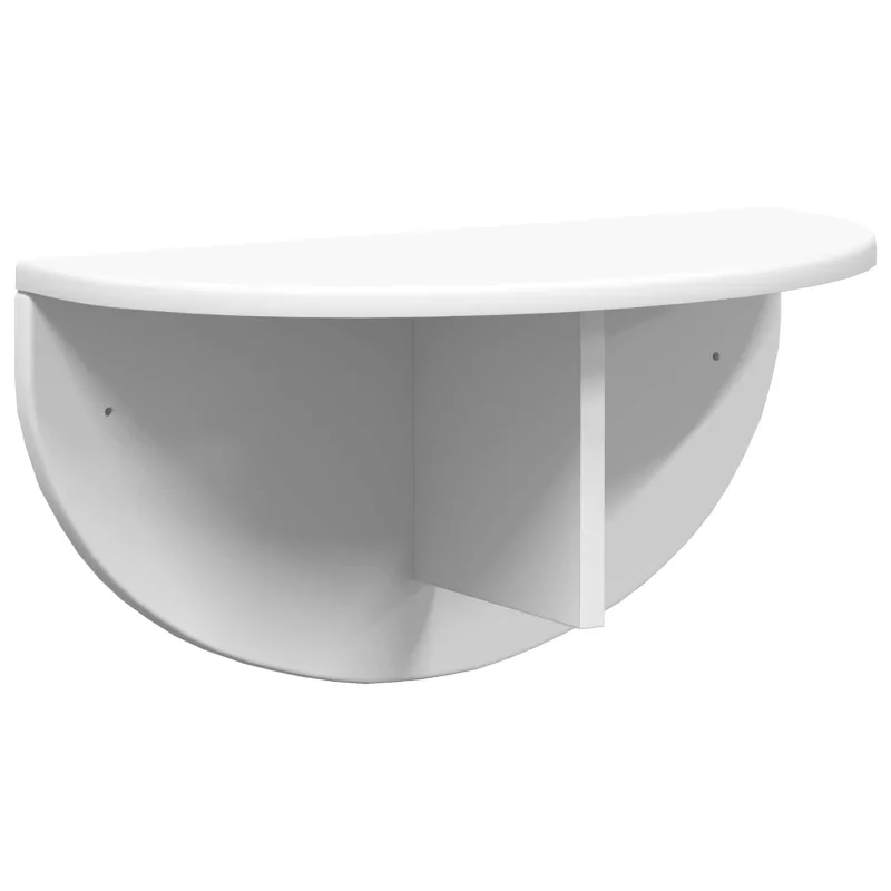 Sieninė lentyna 2 pcs Balta 48 x 24 x 24 cm Apdirbta mediena
