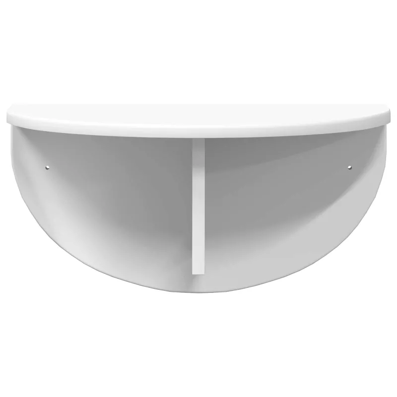 Sieninė lentyna 2 pcs Balta 48 x 24 x 24 cm Apdirbta mediena