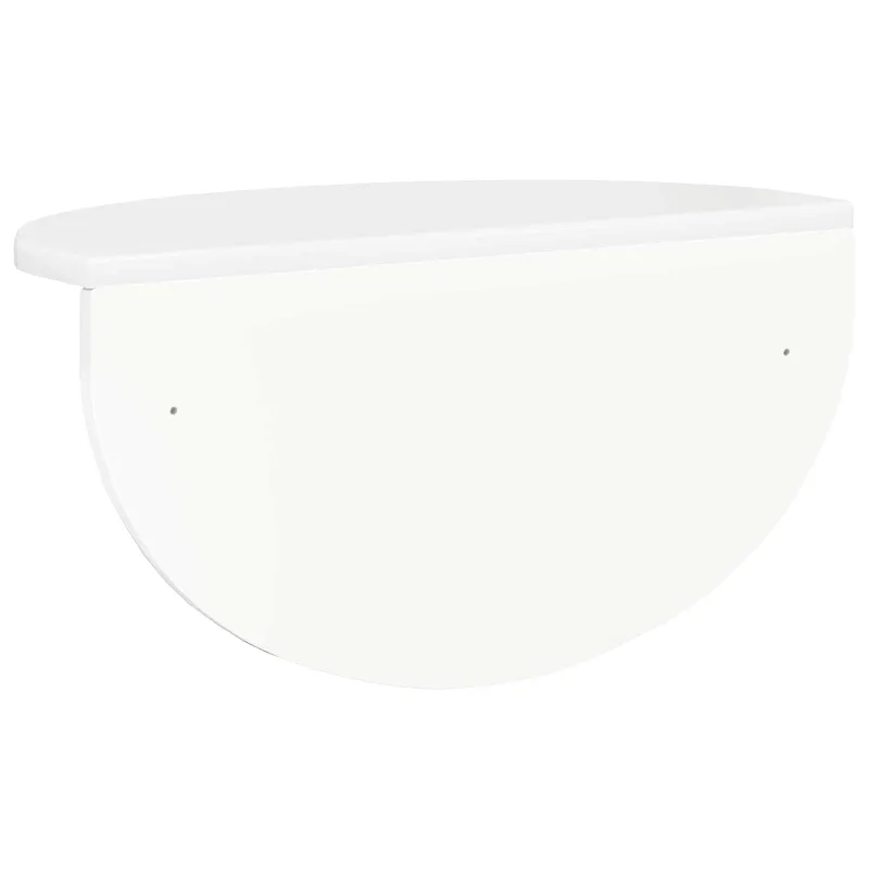 Sieninė lentyna 2 pcs Aukštai blizganti balta 48 x 24 x 24 cm