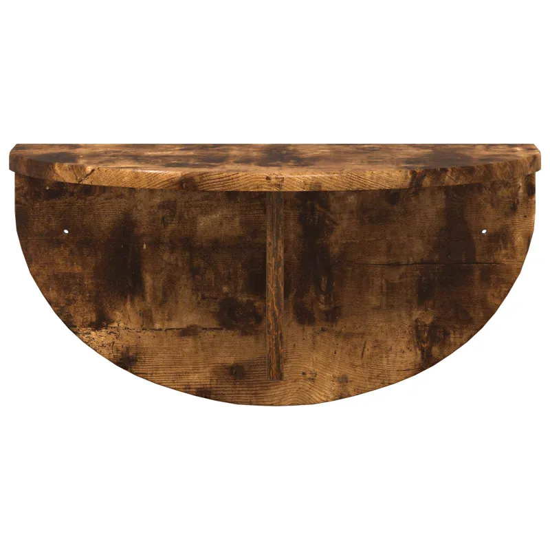 Sieninė lentyna 2 pcs Rūkyta ąžuolas 48 x 24 x 24 cm