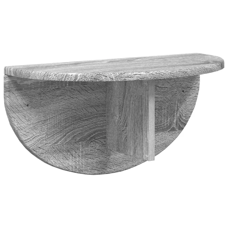 Sieninė lentyna 2 pcs Pilkas Sonoma 48 x 24 x 24 cm