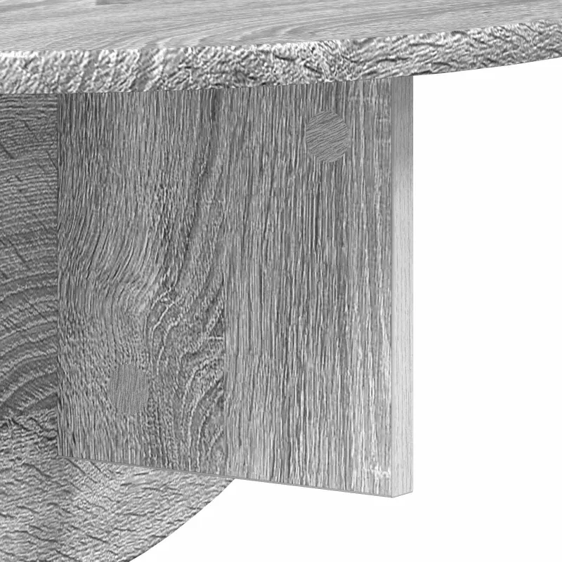 Sieninė lentyna 2 pcs Pilkas Sonoma 48 x 24 x 24 cm