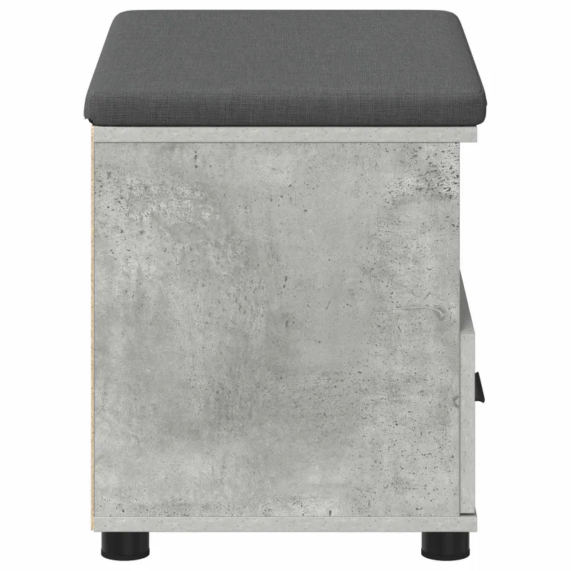 Koridoriaus suolas su pagalve Betono Pilka 60 x 38 x 46 cm
