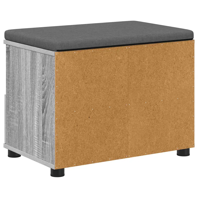 Koridoriaus suolas su pagalve Pilka Sonoma 60 x 38 x 46 cm