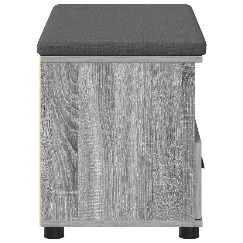 Koridoriaus suolas su pagalve Pilka Sonoma 80 x 38 x 46 cm